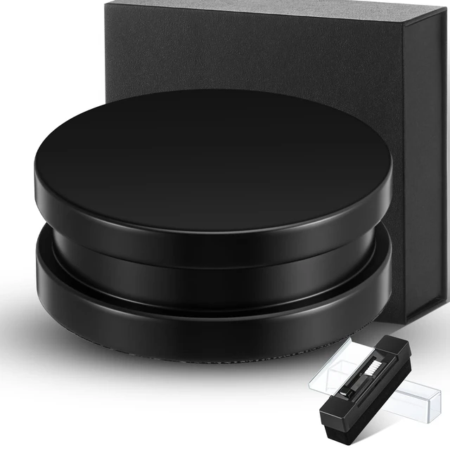 Main image of 26.8 Ounce/ 760 Gram Record Weight Stabilizer with Brush Gift Box,Black Turntable Clamp Heavy Weight High Mass Steel Lp Disc Vinyl Record Player Accessory for Vibration Damping Christmas Favor Gift