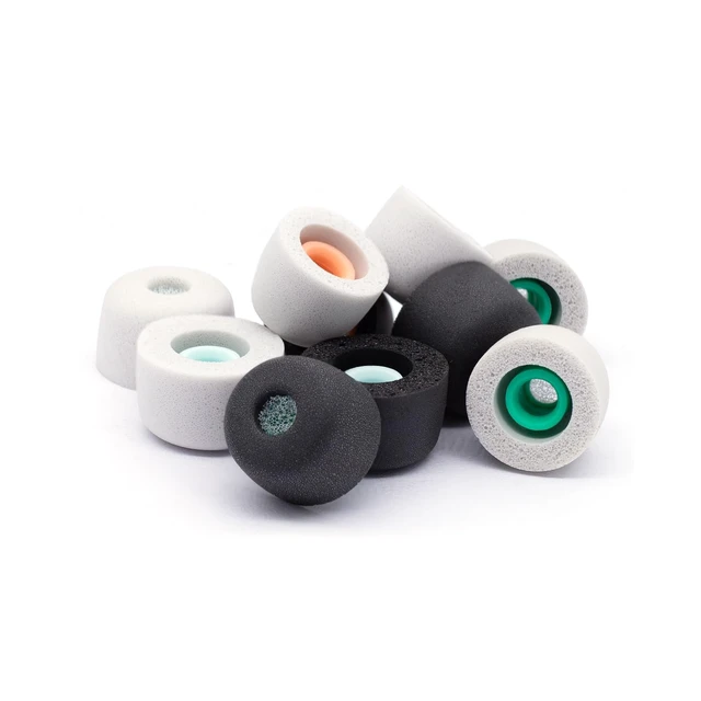Alt view image 5 of 7 - Replacement Foam Ear Tips for Sony WF-1000XM6 Earbuds, Black Memory Foam Tips with Dust Mesh, Skin-friendly, Comfort Fit, 3 Pairs (S/M/L)