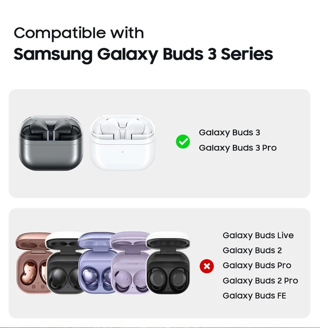 Alt view image 2 of 7 - Case for Samsung Galaxy Buds 3 Pro/Buds 3 - Vintage Cowhide Cover with Keychain Shockproof Charging Leather Case Personalized Black