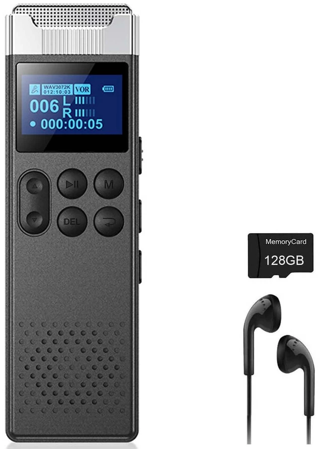 Main image of 160GB Digital Voice Recorder with Playback Voice Activated Recorder for Lectures Meetings Interviews Portable Sound Audio Recorder Recording Device with Built-in Speaker A-B Repeat MP3 Player