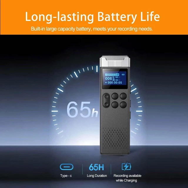 Alt view image 5 of 7 - 160GB Digital Voice Recorder with Playback Voice Activated Recorder for Lectures Meetings Interviews Portable Sound Audio Recorder Recording Device with Built-in Speaker A-B Repeat MP3 Player
