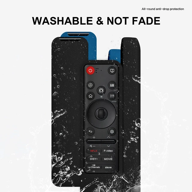 Alt view image 3 of 7 - Silicone Cover for LG MR25GA/MR26GA Remote with Lanyard, Black Fitted silicone case for LG MR25GA/MR26GA remotes. Precise cutouts keep buttons, ports & center controls fully accessible