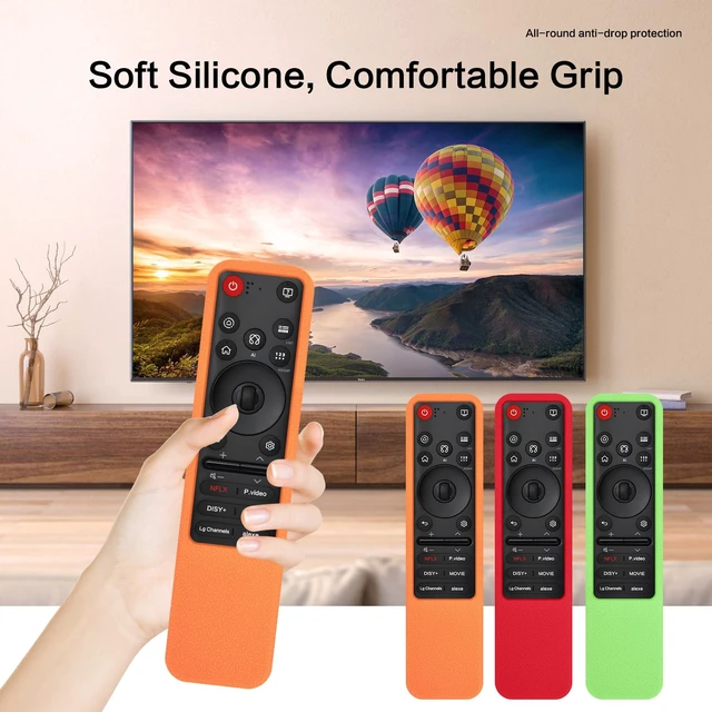 Alt view image 6 of 7 - Silicone Cover for LG MR25GA/MR26GA Remote with Lanyard, Orange Precision-fit silicone case for LG MR25GA/MR26GA. Cutouts ensure full access to all buttons, ports & center controls