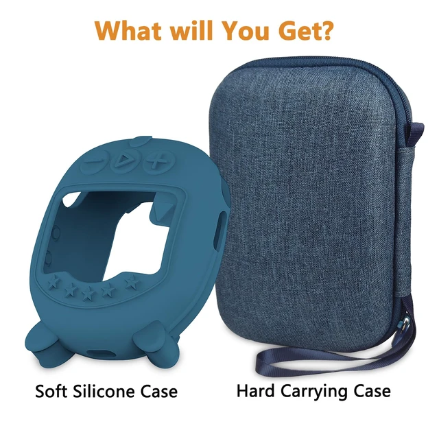 Alt view image 3 of 7 - Protective Case for JBL Clip 5 Portable Bluetooth Speaker Hard Carrying Case and Silicone Cover for CLIP 5 Speaker, Stand Up Holder and Carrier (Blue Case)