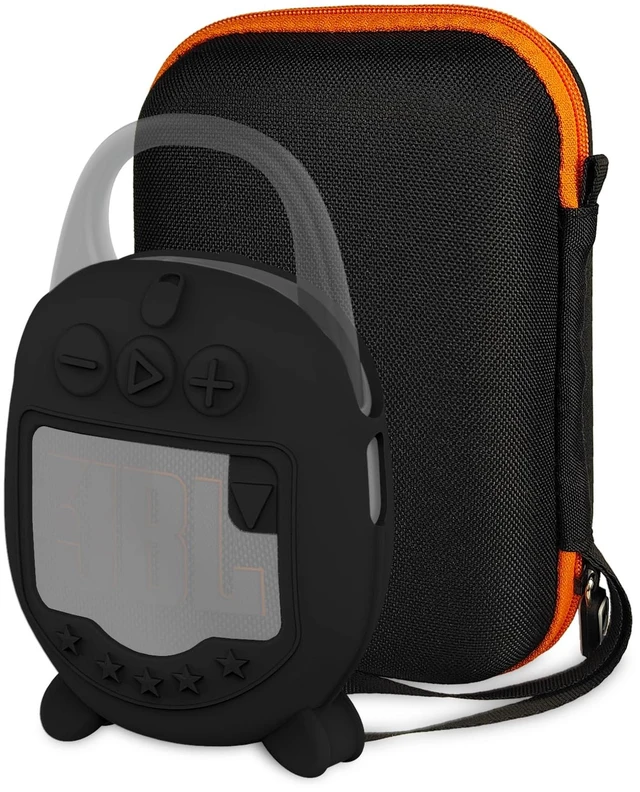 Main image of Protective Case for JBL Clip 5 Portable Bluetooth Speaker Hard Carrying Case and Silicone Cover for CLIP 5 Speaker, Stand Up Holder and Carrier (Black Case)