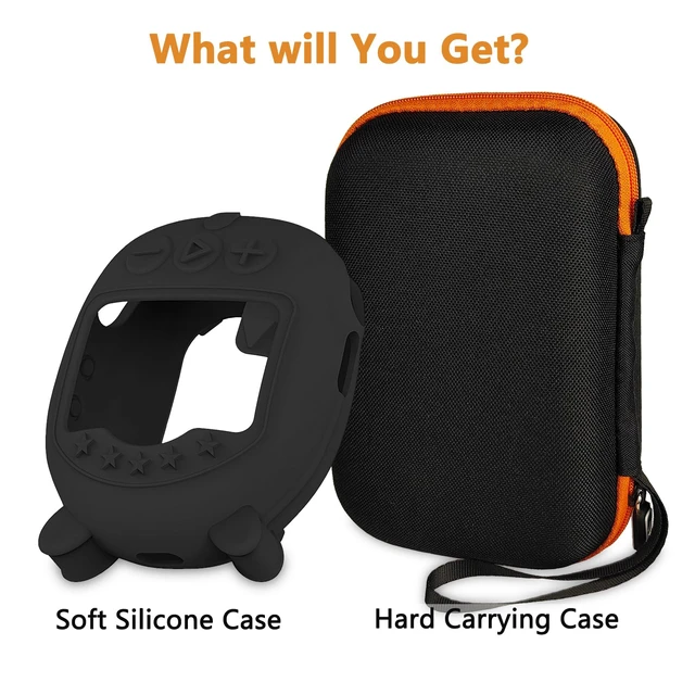Alt view image 3 of 7 - Protective Case for JBL Clip 5 Portable Bluetooth Speaker Hard Carrying Case and Silicone Cover for CLIP 5 Speaker, Stand Up Holder and Carrier (Black Case)