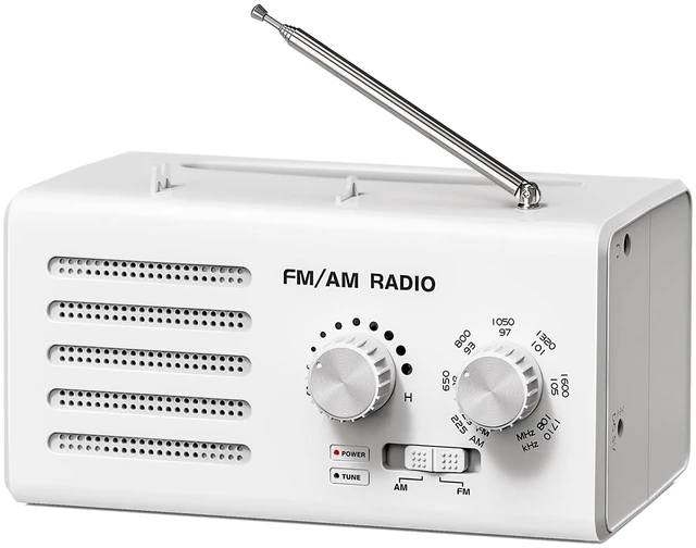 Main image of AM FM Radio Portable with Best Reception Transistor Radio Plug in Wall Battery Powered, Loud Speaker, Small Radios for Home Outdoor Office Desk Use, Gift for Elders