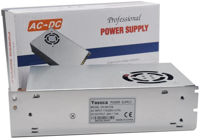 Alt view image 7 of 7 - 24v 10a Power Supply,Universal Regulated Switching Transformer Adapter for LED Strip Lights,CCTV Camera,and Computer Project with AC 110-240V to DC 24v10a 240W Converter and Low Voltage Output