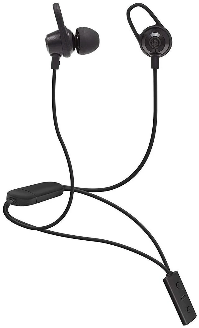 Main image of Bandido Wireless Bluetooth Earbuds with Microphone and Track Control Wireless Headset with Metal Housing, Loop and Fin Attachments and Enhanced Bass Black