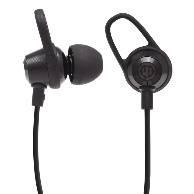Alt view image 3 of 7 - Bandido Wireless Bluetooth Earbuds with Microphone and Track Control Wireless Headset with Metal Housing, Loop and Fin Attachments and Enhanced Bass Black