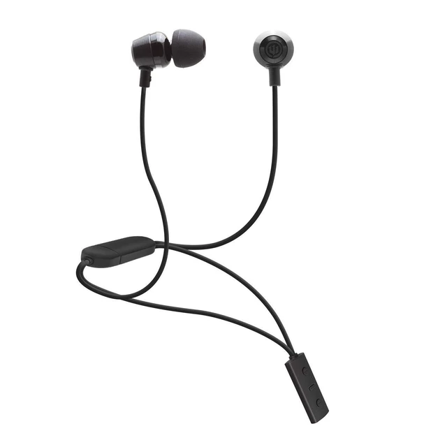 Alt view image 2 of 7 - Bandido Wireless Bluetooth Earbuds with Microphone and Track Control Wireless Headset with Metal Housing, Loop and Fin Attachments and Enhanced Bass Black