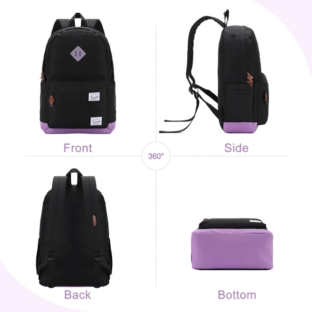 Alt view image 6 of 7 - Backpack for Men Women, Classic Water-resistant Lightweight Travel School Backpack Casual Daypack