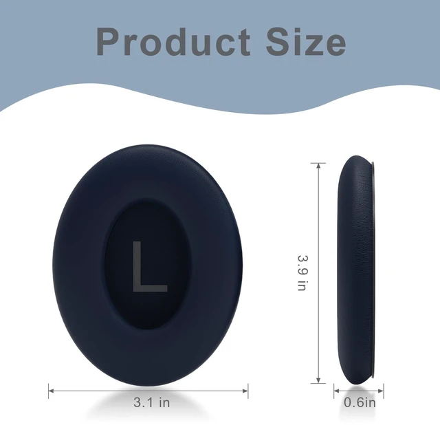 Alt view image 4 of 7 - Replacement Ear Pads for Bose QC45, Pads for Bose QuietComfort 45 /QuietComfort SE/Quiet Comfort Wireless Over-Ear Headphones, Blue
