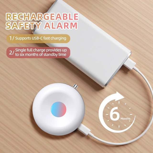Alt view image 4 of 7 - Smart Infrared Detection for Various Cameras, Intrusion Prevention Guard Multi-Functional Personal Safety Alarm, Loud 110 dB Safety Keychain for Women, Seniors, College Girls