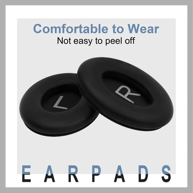 Alt view image 2 of 7 - Replacement Ear Pads for Bose QC45, Pads for Bose QuietComfort 45 /QuietComfort SE/Quiet Comfort Wireless Over-Ear Headphones, Black