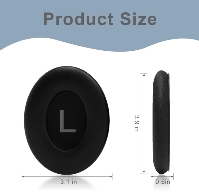 Alt view image 7 of 7 - Replacement Ear Pads for Bose QC45, Pads for Bose QuietComfort 45 /QuietComfort SE/Quiet Comfort Wireless Over-Ear Headphones, Black
