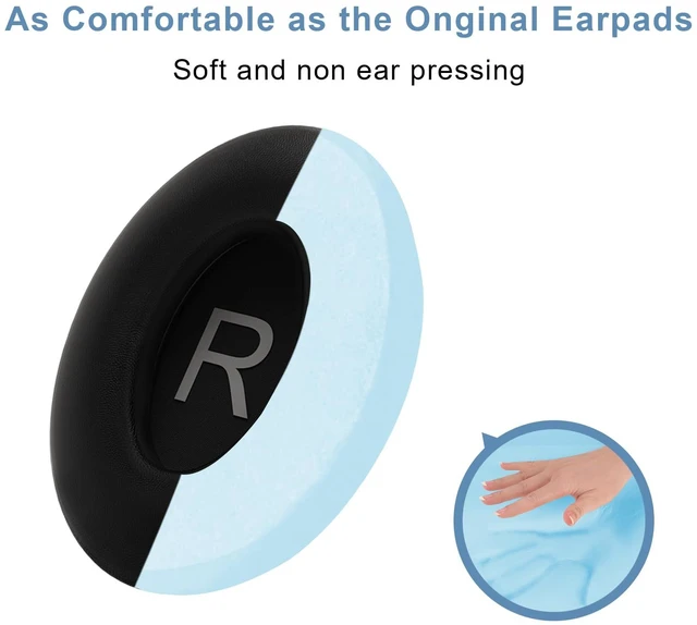 Alt view image 6 of 7 - Replacement Ear Pads for Bose QC45, Pads for Bose QuietComfort 45 /QuietComfort SE/Quiet Comfort Wireless Over-Ear Headphones, Black