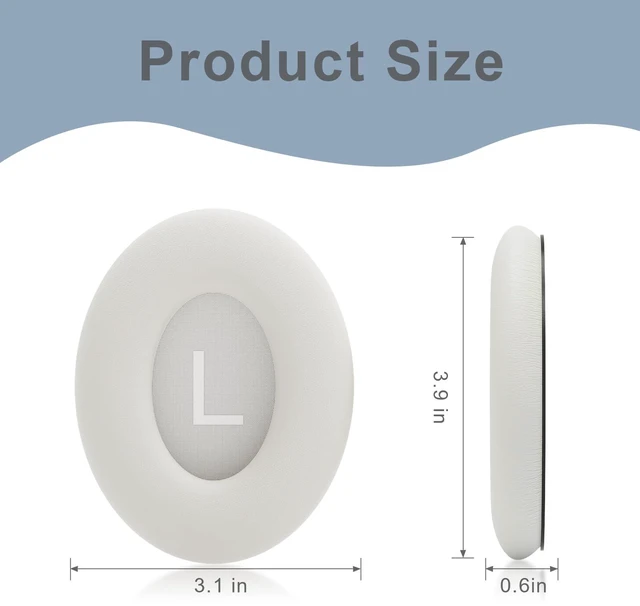 Alt view image 5 of 7 - Replacement Ear Pads for Bose QC45, EarPads for Bose QuietComfort 45 /QuietComfort SE/Quiet Comfort Wireless Over-Ear Headphones, White Smoke
