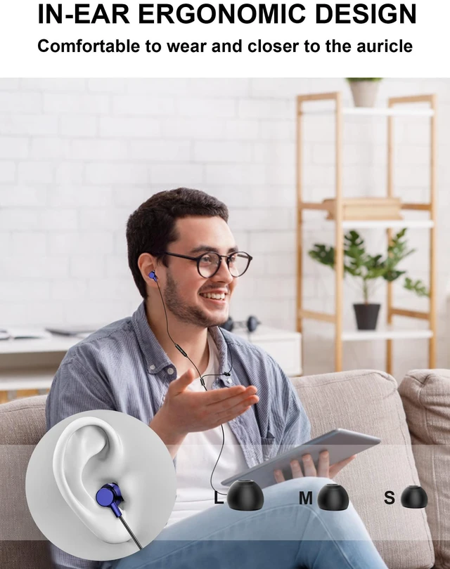 Alt view image 2 of 7 - USB C Headphone with Mic Magnetic Wired Earbuds for Samsung/iPhone USB Type C Earphones with Mic Noise Isolation HiFi Stereo Headset for iPhone Duo 17 18 Pro Max/Galaxy S26 S25 Ultra S24 Plus