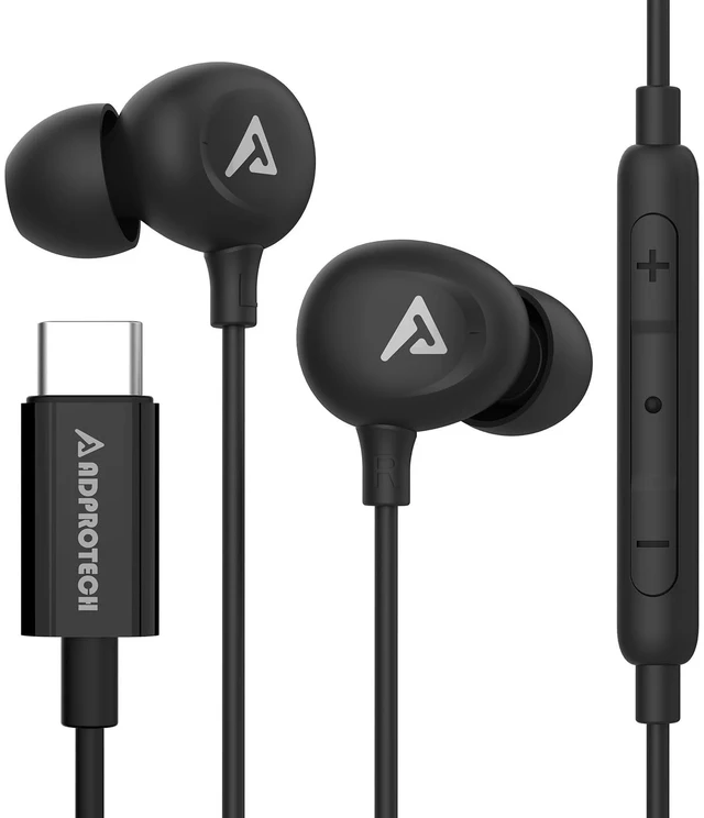 Main image of USB C Headphones for iPhone 16/15 Pro Max Wired Earbuds in-Ear Type C Built-in HD Microphone Volume Control Earphones for Samsung Z Flip 5 4 Galaxy S23 S21 A53 A54 Pixel 8 7 Pro, Black
