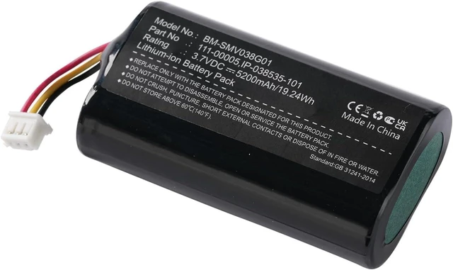 Alt view image 2 of 5 - (5200mAh/3.7V) IP-038535-101 Battery Replacement for Roam 111-00005 Battery
