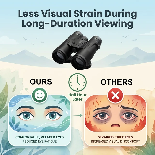 Alt view image 4 of 7 - 7x42 Compact Waterproof Binoculars for Adults Great Low-Light Performance, Stable Image, Less Dizziness Eye Fatigue, Good Close Focus for Nearby Objects, Water Resistance