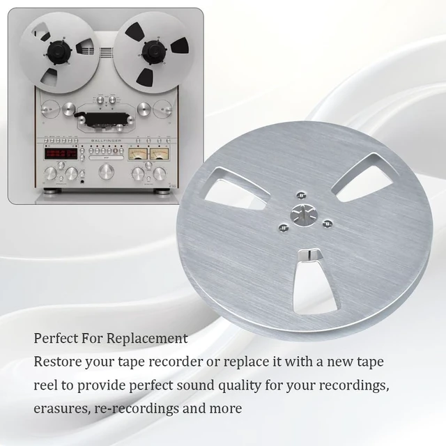 Alt view image 3 of 6 - 1/4 7 Inch Empty Tape Reel Aluminum Alloy Universal Open Reel Sound Tape Empty Reel for Reel to Reel for TEAC/ReVox Studer (Sliver)