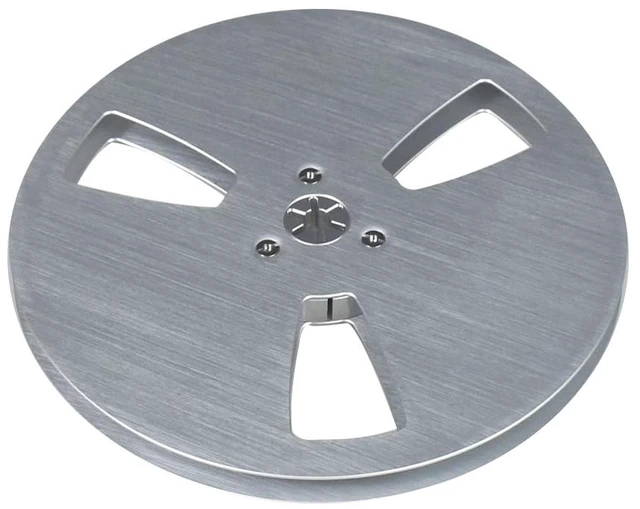 Main image of 1/4 7 Inch Empty Tape Reel Aluminum Alloy Universal Open Reel Sound Tape Empty Reel for Reel to Reel for TEAC/ReVox Studer (Sliver)