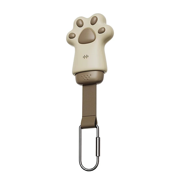 Alt view image 2 of 6 - Apple MFi Certified MeoSafe S5 Personal Safety Alarm & Key Finder Khaki & Brown Dual-Tone,130dB Loud Siren, LED Strobe Light, USB-C Rechargeable, Premium Woven Strap with Copper Buckle