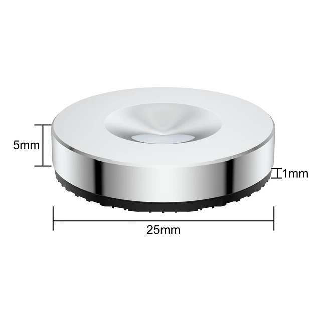 Alt view image 2 of 7 - Stainless Steel Speaker Spike Pads 4Pcs Cone Shock Floor Protector Base Speaker Isolation Stand Feet 25x5mm