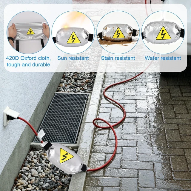 Alt view image 4 of 7 - 3Pcs Waterproof Extension Cord Cover for RV Outdoor, S/M/L Weatherproof Extension Cord Connection Cover Plug Protector Shields from Rain Snow Dirt Sun for Generator Lawn Garden