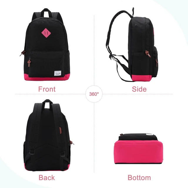 Alt view image 6 of 7 - Backpack for Men Women, Classic Water-resistant Lightweight Travel School Backpack Casual Daypack