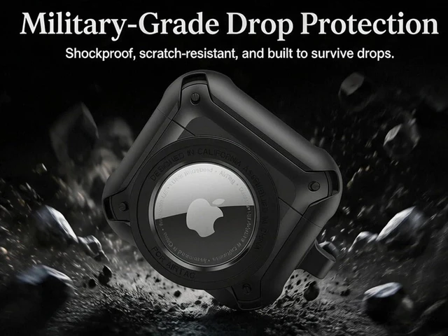 Alt view image 2 of 7 - for AirPods Pro 2 Case Hard Compatible with AirPods Pro 2nd/1st Generation Case with Air-tag Cute 2 in 1 Air-tag and Airpod Pro Cases for Airpod Pro 2/1 for Man Women(Black)