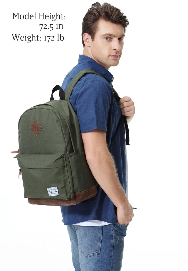 Alt view image 6 of 7 - Backpack for Men Women, Classic Water-resistant Lightweight Travel School Backpack Casual Daypack