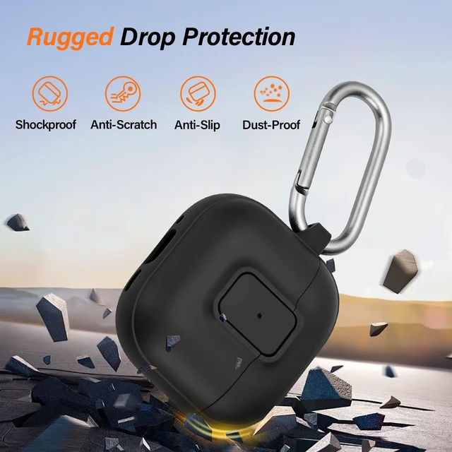 Alt view image 3 of 7 - Case for AirPods 5/4 (2026/2024) with Security Locking, Black for Apple AirPod 5/AirPod 4 Case with Security Locking, Compatible with MagSafe, Full Rugged Protective Cover