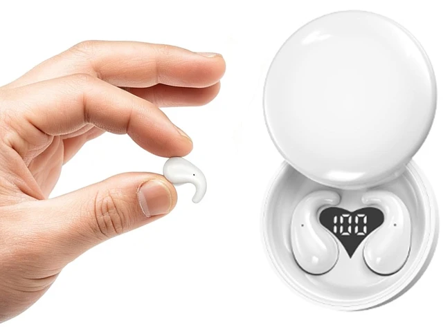 Main image of Mini Invisible Earbuds Bluetooth 5.4,Sleep Earbuds for Side Sleepers, Mini Noise Blocking Sleep Earphones,Sleep Friendly Side Sleeping Earphones, for Work (White)