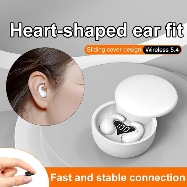 Alt view image 3 of 7 - Mini Invisible Earbuds Bluetooth 5.4,Sleep Earbuds for Side Sleepers, Mini Noise Blocking Sleep Earphones,Sleep Friendly Side Sleeping Earphones, for Work (White)