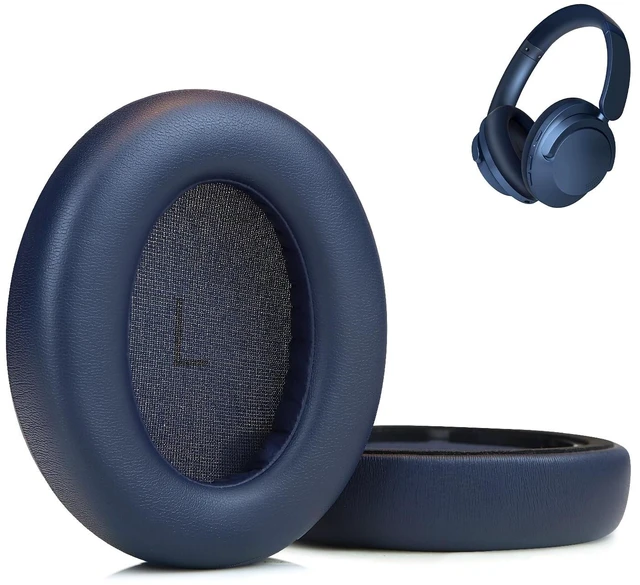Alt view image 3 of 7 - Replacement Earpads for 1MORE SonoFlow,SonoFlow SE Active Noise Cancelling Headphones,Ear Pads Cushions with Noise Isolation Memory Foam,Soft Protein Leather(Blue)