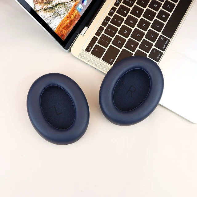 Alt view image 7 of 7 - Replacement Earpads for 1MORE SonoFlow,SonoFlow SE Active Noise Cancelling Headphones,Ear Pads Cushions with Noise Isolation Memory Foam,Soft Protein Leather(Blue)