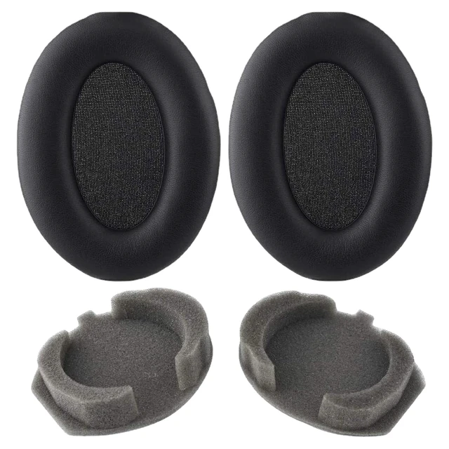 Alt view image 2 of 5 - Ear Pads Replacement for Sony WH-1000XM3 Noise Cancelling Headphone by - Memory Foam and Protein PU Ear Pad Cushions - Noise Isolation Earpads Replacement Black