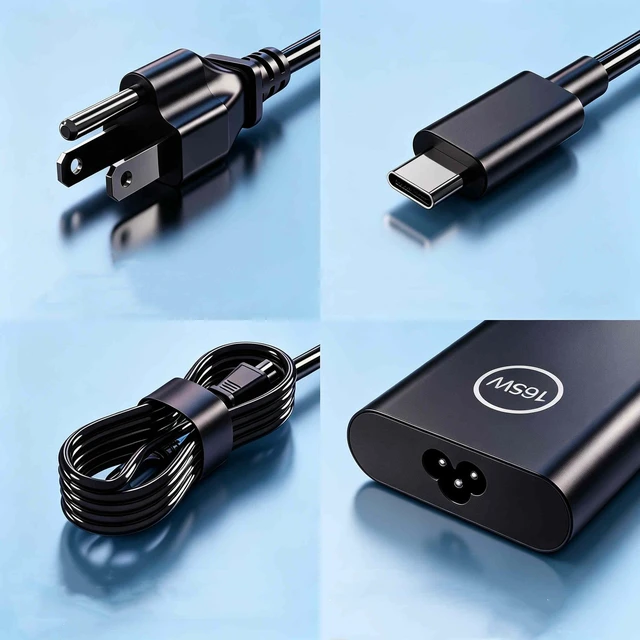 Alt view image 4 of 7 - 165W GaN USB C Type-C AC Charger for Dell Pro Max 16 18 Plus 16 Premium Precision 5680 5690 HA165PM210 DA165PM210 LA165PM210 Laptop Power Supply Cord