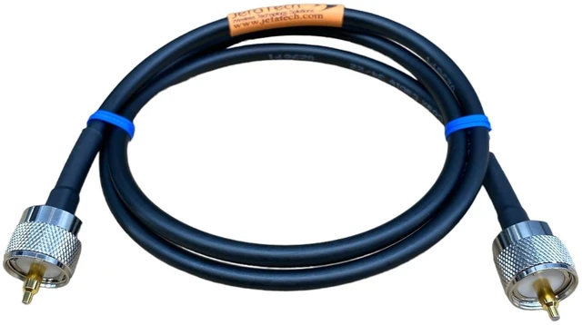 Main image of Low Loss 240 Flex Coax Cable 50 Ohm PL-259 UHF Male Made in USA Flexible, UV-Resistant RG-8X-Type for Ham, CB & Marine Radio (3 Ft)