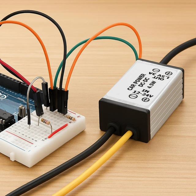 Alt view image 7 of 7 - 24V-12V to 1.5V 3A Car Power Voltage Converters, Step Down Module 12V to 1.5V 3A Output 13cm Cable 4.5W Regulator Buck Converters Power Supplies