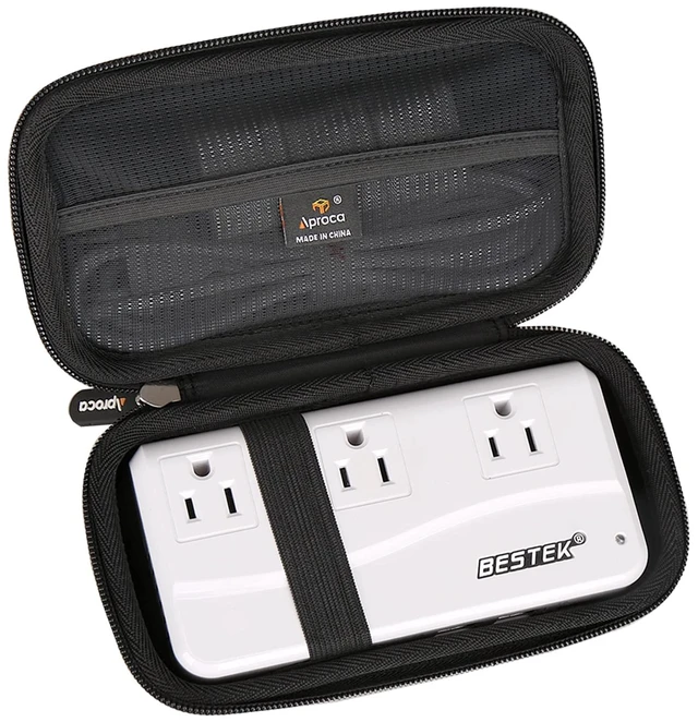 Main image of Case Compatible with BESTEK 250W Power Converter / 220v to 110v Voltage Converter, Portable Storage Bag for Accessories (Black)
