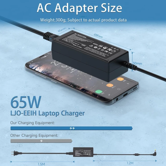 Alt view image 4 of 6 - 65W Laptop Adapter Power Charger for Toshiba Satellite C55 C655 C850 C50 L755 C855 L655 L745 P50 C855D C55D S55;Portege Z30 Z930 Z830;for Satellite Radius 11 14 15 PA3917U-1ACA Power Supply Cord