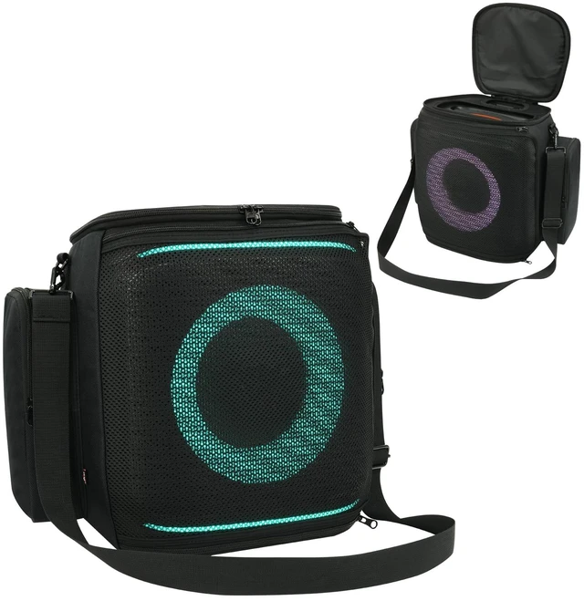 Main image of Carrying Case Speaker Bag Compatible with JBL PartyBox Encore 2 Party Speaker, Protective Case Mesh Storage Bag with Shoulder Strap and Two Sides Accessories Pockets