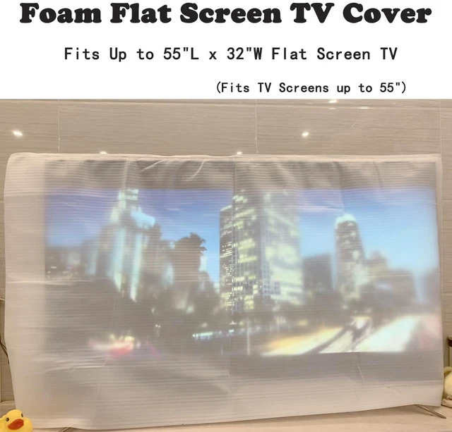 Alt view image 6 of 7 - Foam Flat Screen TV Cover, Fits Up to 55"L x 32"W, 1 Pack
