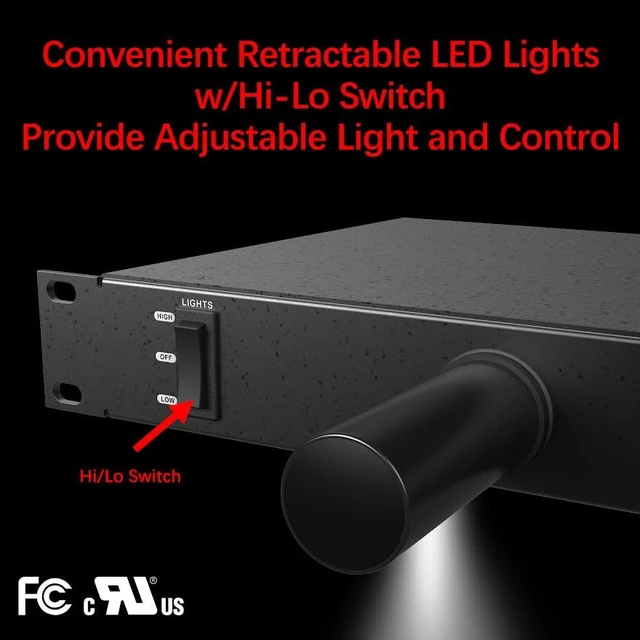 Alt view image 5 of 7 - 11-Outlet 2160J Rackmount Surge Protector PDU w/LED Lights & 10ft Cord, CPPDU511