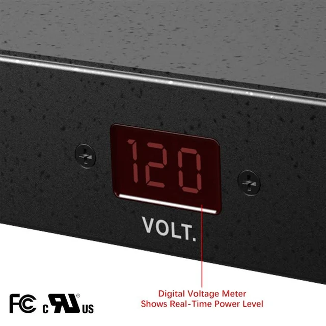 Alt view image 7 of 7 - 11-Outlet 2160J Rackmount Surge Protector PDU w/LED Lights & 10ft Cord, CPPDU511
