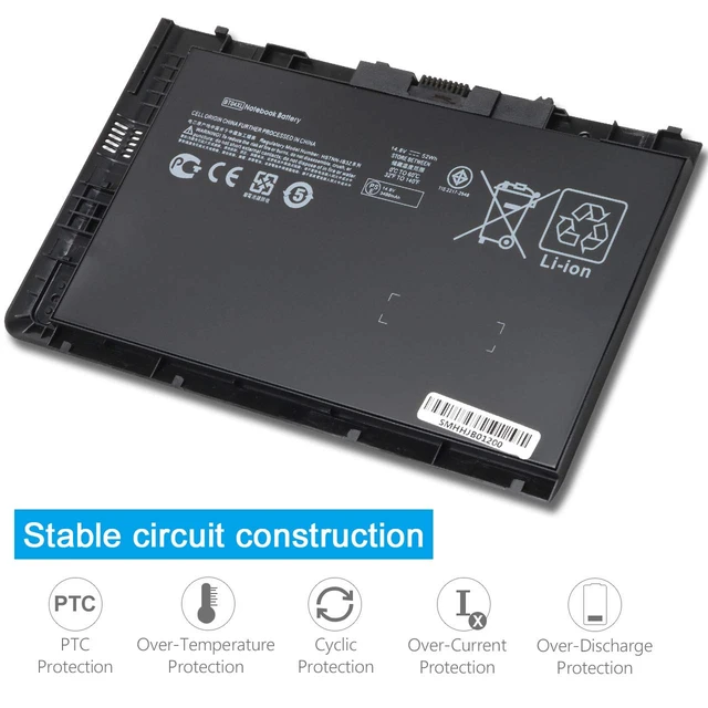 Alt view image 6 of 7 - BT04XL Laptop Battery Compatible for HP Elitebook Folio 9470 9470m 9480m Fit BT04 BT06 BT06XL BA06 BA06XL C8K21PA H4Q47AA 687945-001 696621-001 HSTNN-IB3Z HSTNN-DB3Z HSTNN-I10C 14.8V / 52Wh